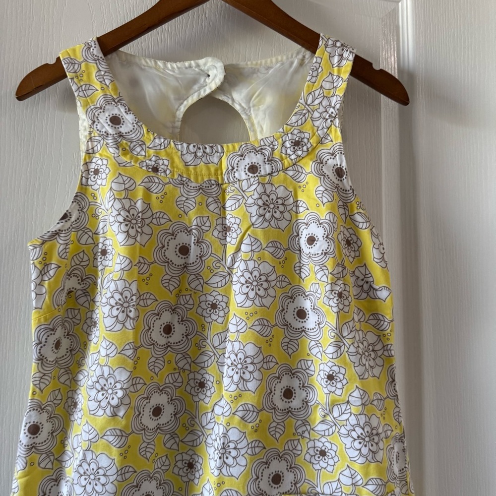 Ann Taylor Yellow Floral Shift Dress Size 6 - Picture 2 of 8